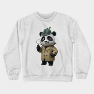 Detective Panda - Mystery Solver - Sleuthing Panda Tee Crewneck Sweatshirt